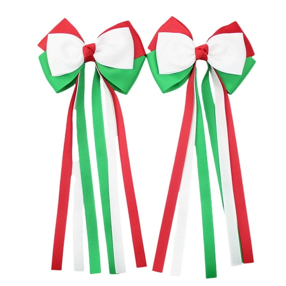 2 Pieces Celebrate Christmas Hair Bows Headdress for Girls Women's Hair Styling Decoration