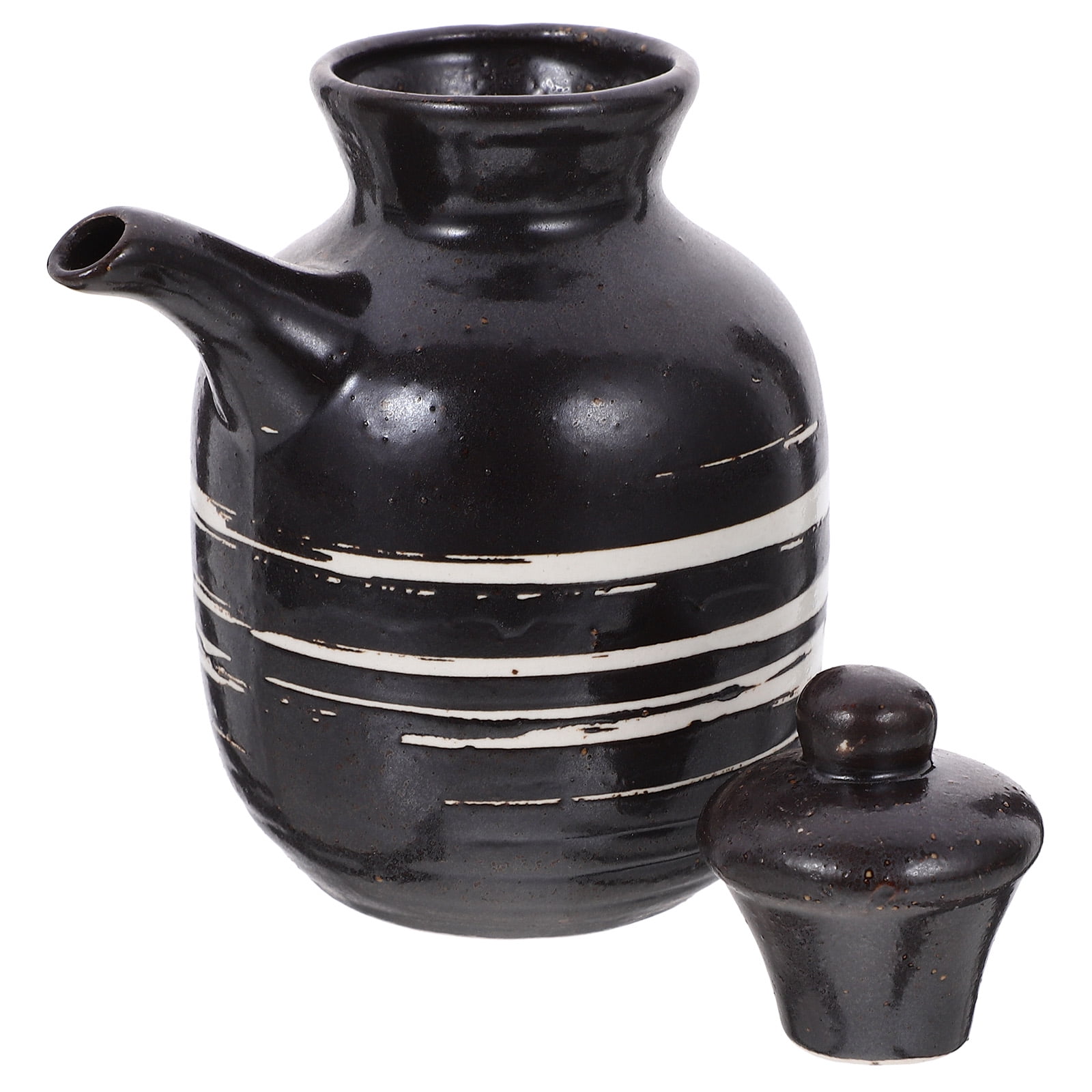 2 Pieces Ceramic Seasoning Pot Willow Kitchen Oil Dispenser Olive Bottle Soy Sauce Vinegar Holders Dispensing Ceramics