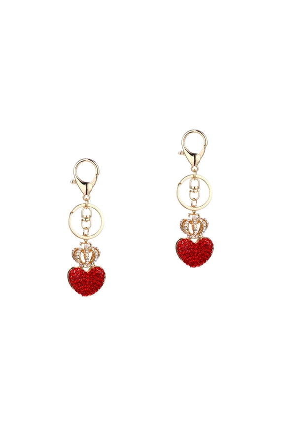 2 Pieces Charm Key Chain Keyring Red Keychain Lovers