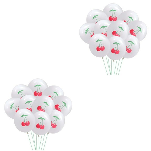 2 Pieces Cherry Birthday Decor Balloon Ballons Flowers Garland for Decoration Baby