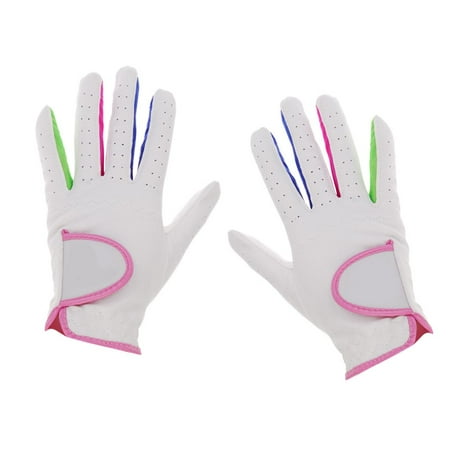 2 Pieces Children Kid Junior Non-, Stretchable, Breathable Golf Gloves
