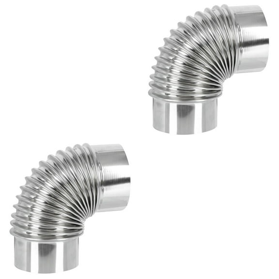 2 Pieces Chimney Exhaust Wood Fire Stove Tent Camping Suite Furnace Tube Flexible Accessories