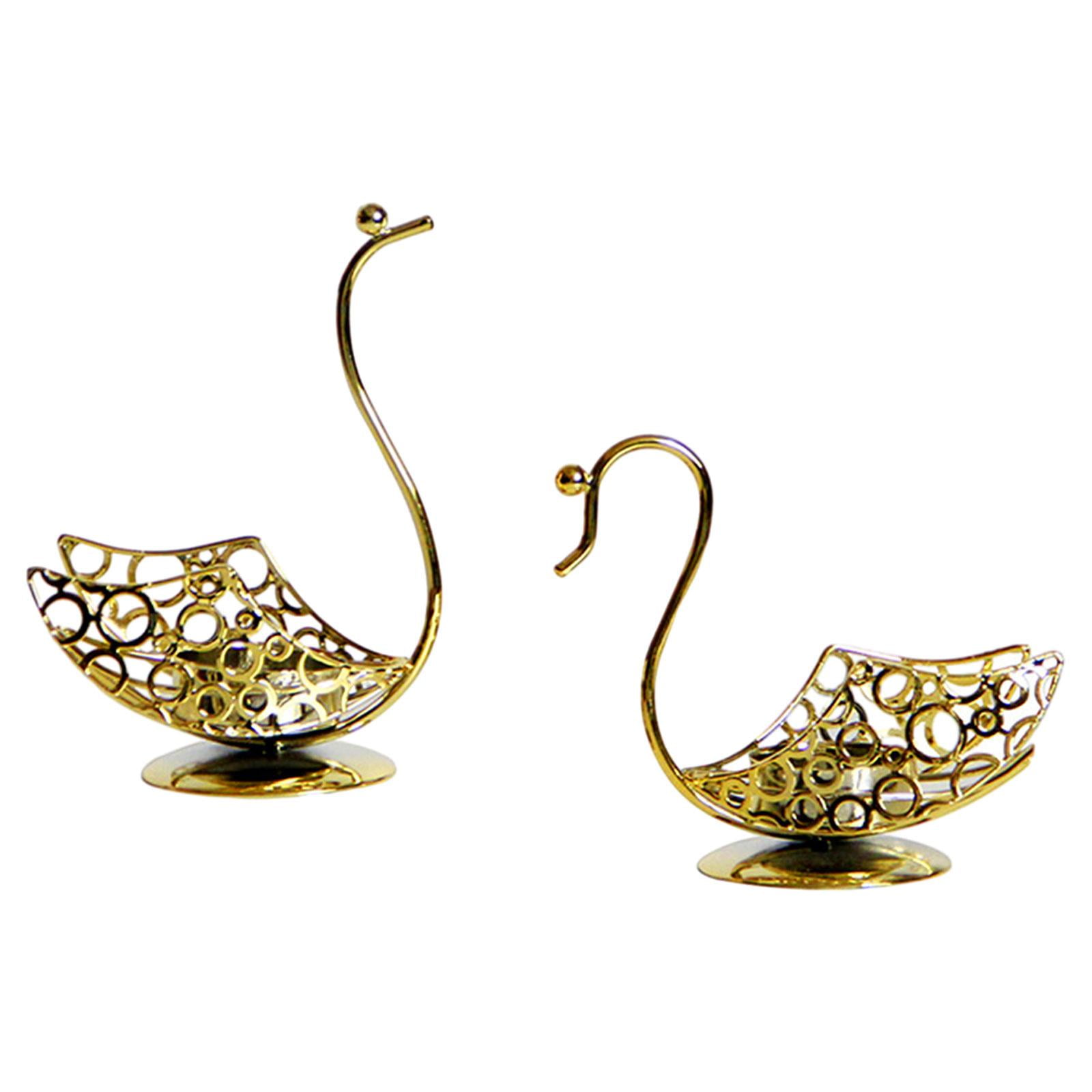 2 Pieces Christmas Candle Holder Candles Stand Wedding Elegant Metal