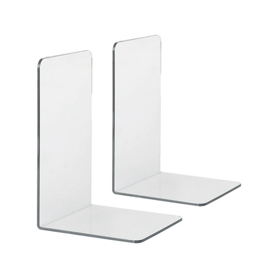 Fall-resistant Transparent Acrylic Book Ends Desktop Storage Bookends Student