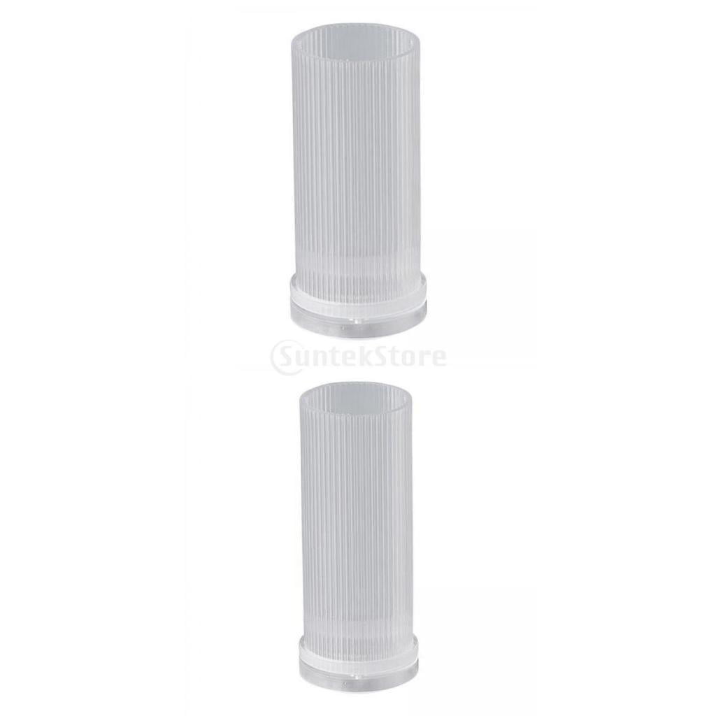 2 Pieces Clear Long Pole Candle Molds Stripe Cylinder Rib Candle Making