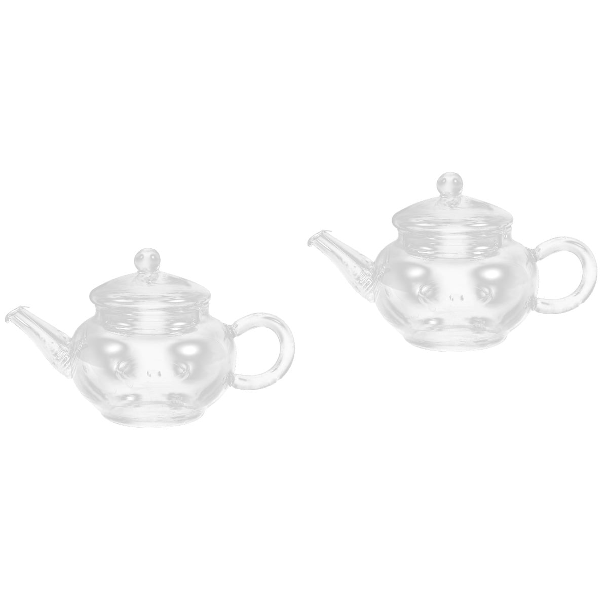 ONAPARTER 2 Pieces Clear Teapot Household Glass Pots for Stove Top