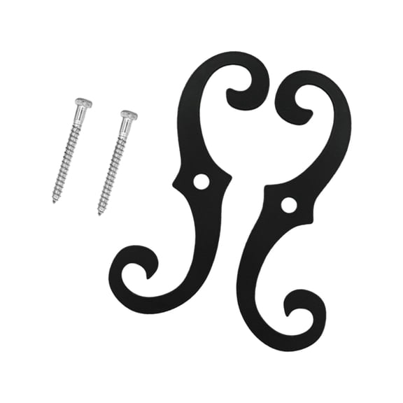 2 Pieces Coated Shutter Mounting Hardware Weatherproof Designs for Secure Outdoor Home Improvement