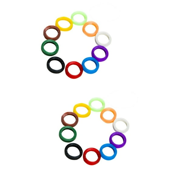 2 Pieces Colored Labels Key Rings Bulk Coding Identification