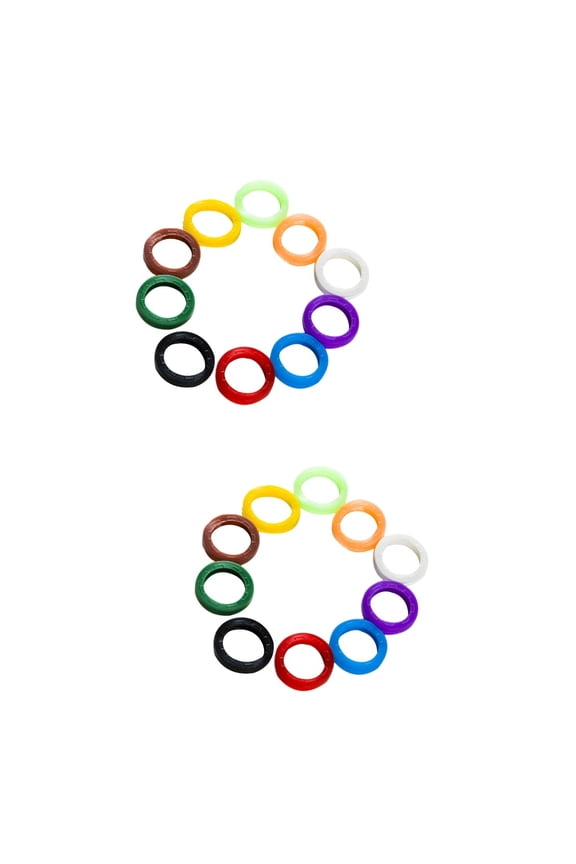 2 Pieces Colored Labels Key Rings Bulk Coding Identification