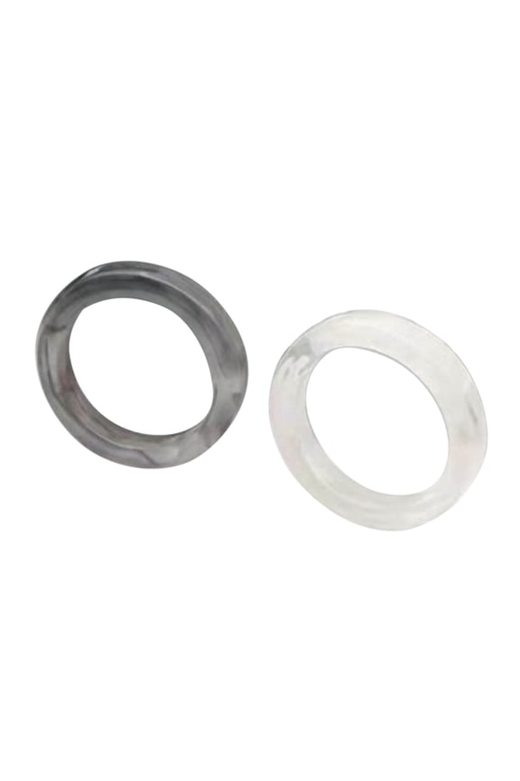 2 Pieces Colorful Resin Rings Acrylic Thin Round Rings Clear Stackable Band-Rings Birthday Ornament Gifts