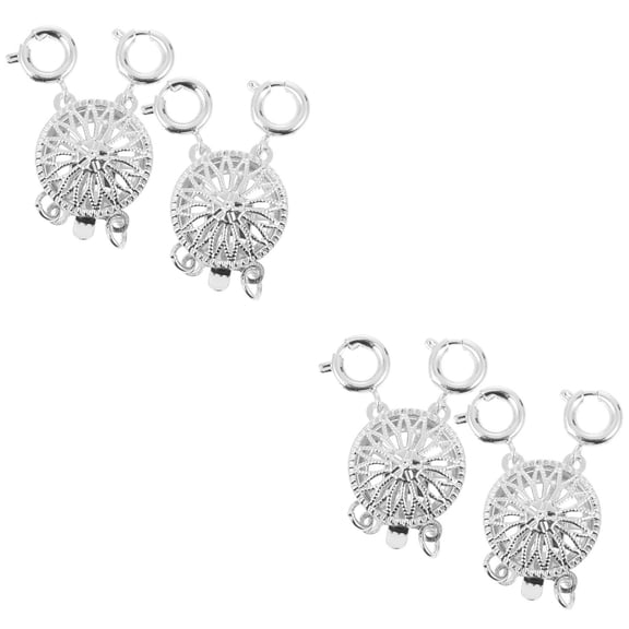 2 Pieces Connector Charms for Jewelry Making Layered Necklace Buckle