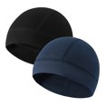 thumbnail image 1 of 2 Pieces Cotton Skull Caps for Men Women Helmet Liner Breathable Sleep Hat Chemo Headwear Running Cap, 1 of 7