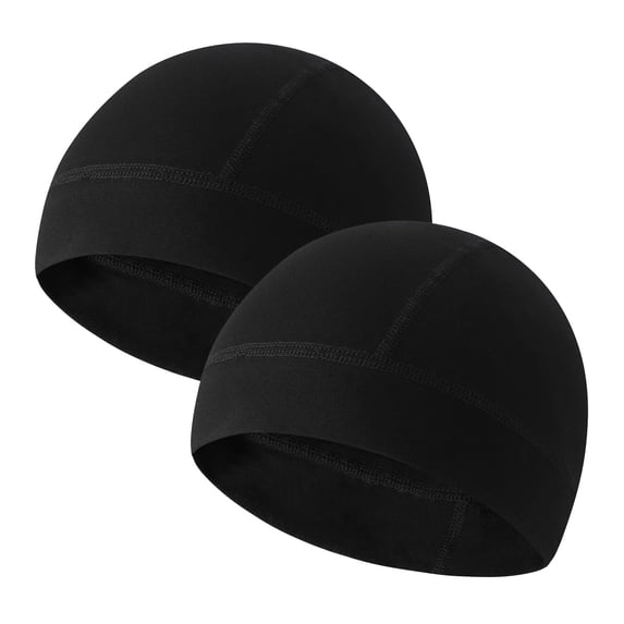 2 Pieces Cotton Skull Caps for Men Women Helmet Liner Breathable Sleep Hat Chemo Headwear Running Cap