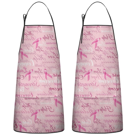 2 Pieces Couple Apron for Men Women Christmas Gifts for Men Mom Bib Aprons for Dishwashing Lab Butcher Cooking Breast Cancer Aprons with Pocket