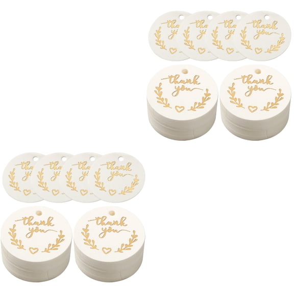 2 Pieces Creative Thank You Tags Bronzing Party Decorations DIY Gift Labels