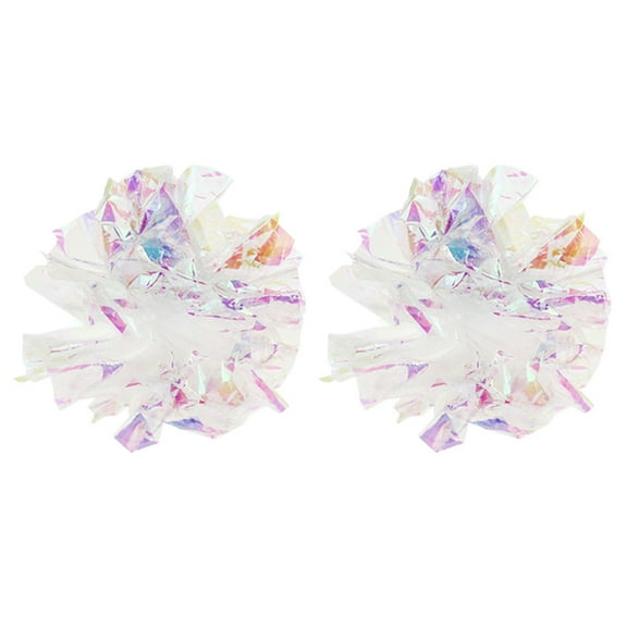 2 Pieces Crinkle Ball for Interactive Colorful Toy Dye Balls for Kitten Exercise 2 Inches
