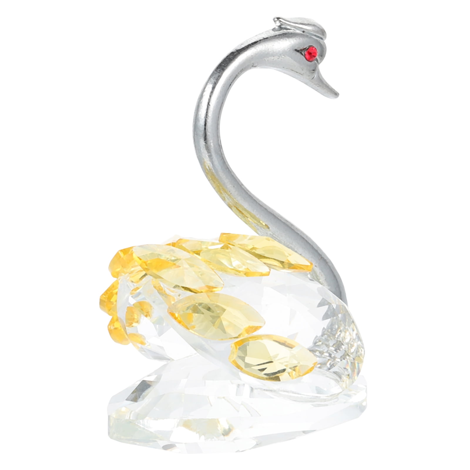 2 Pieces Crystal Swan Ornament Wedding Decorations for Tables Craft