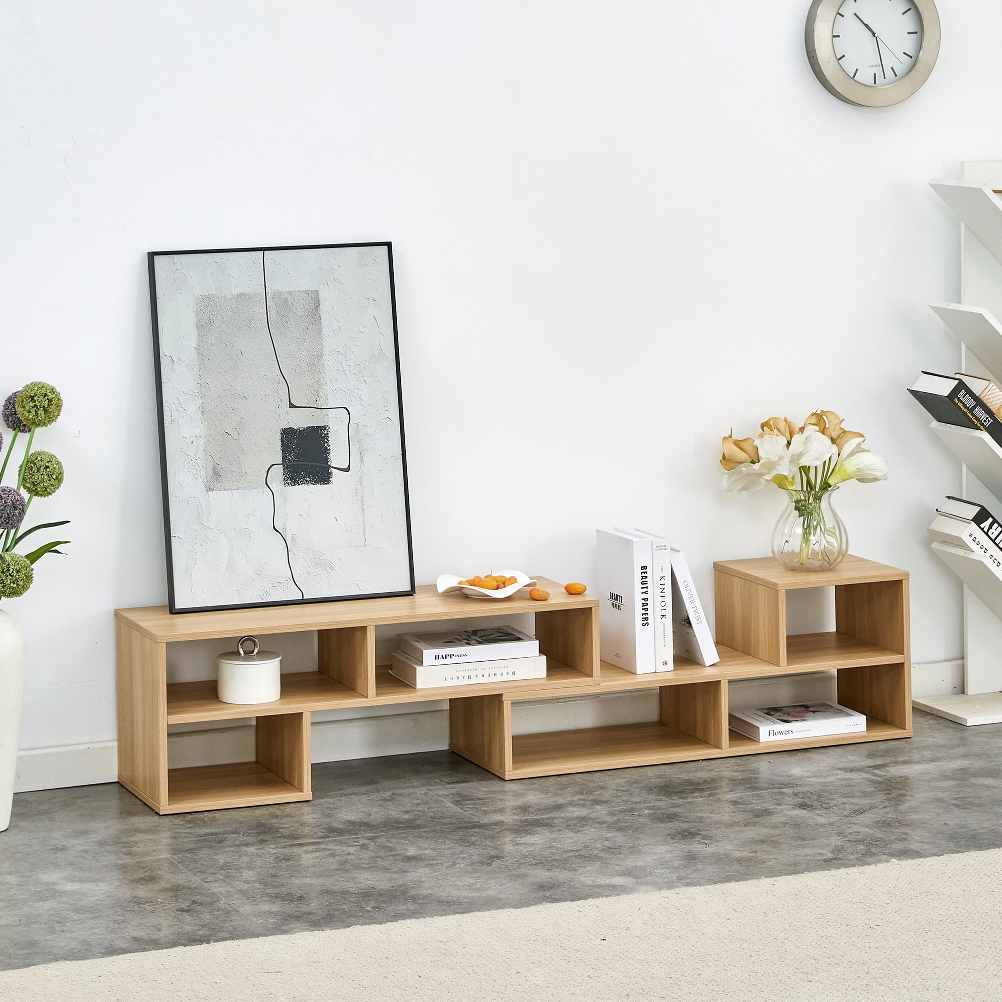 2 Pieces Cube TV Stand for TVs up to 70,Free Combination Gaming Entertainment Center Media Stand,Open Storage Bookcase Shelf for Living Room