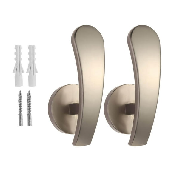 2 Pieces Curtain Holdbacks ,Curtain Tieback Hooks ,Clothes Hats Coat Metal Hooks for , Drapery Decorative ,Home Wall Decor