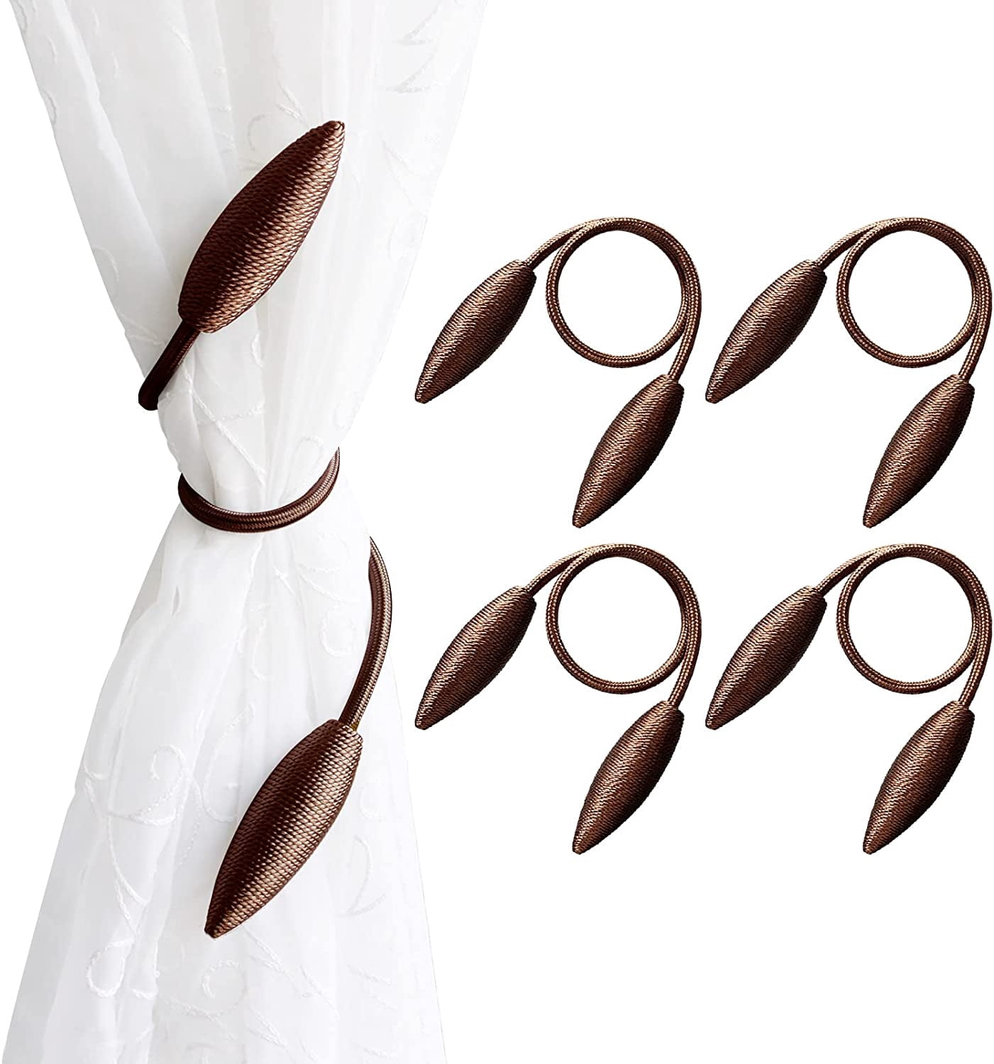 2 Pieces Curtain Tiebacks Clips Creative Window Drape Twist Tie Backs ...
