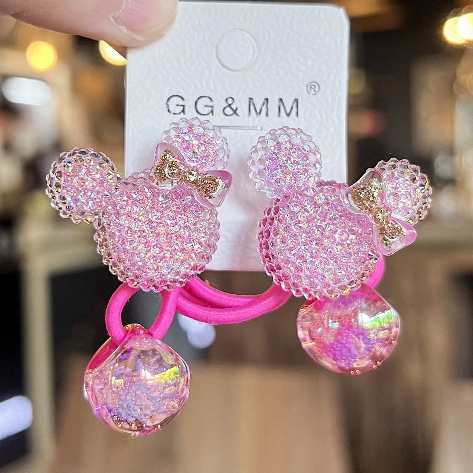 2 Pieces Cute Animal Princess Headwear Elastic Hair Bands for Kids Girls Hair Accessories Children Hair Ropes
