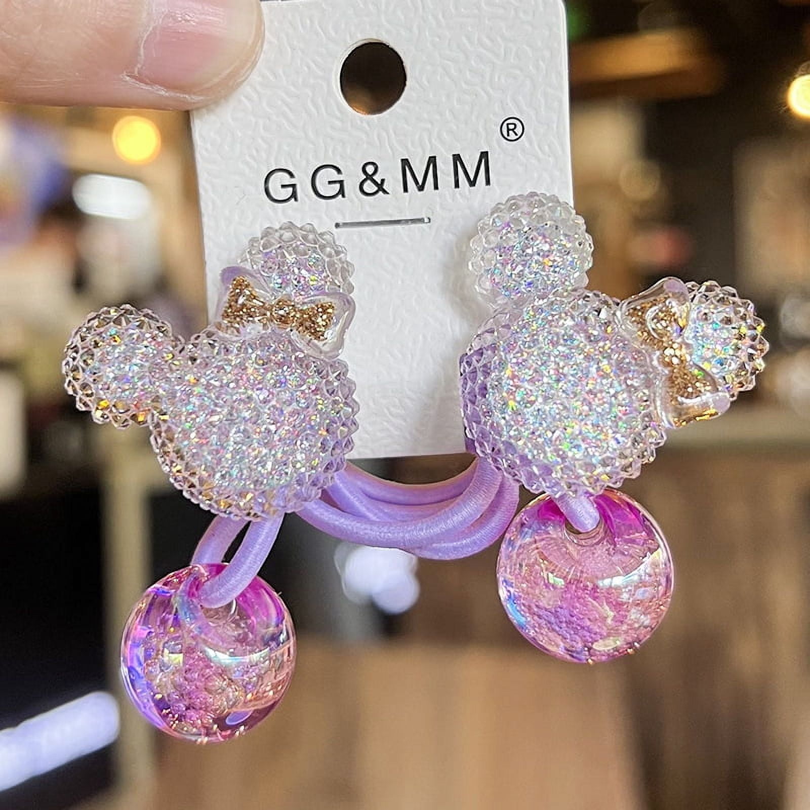 2 Pieces Cute Animal Princess Headwear Elastic Hair Bands for Kids Girls Hair Accessories Children Hair Ropes