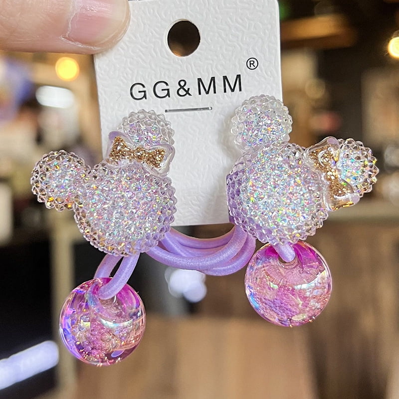 2 Pieces Cute Animal Princess Headwear Elastic Hair Bands for Kids Girls Hair Accessories Children Hair Ropes