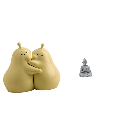 2 Pieces Decorative Bookends Monkey Statue Buddha Ornament Sandstone Material for Home Office Bookshelf Meditation Space