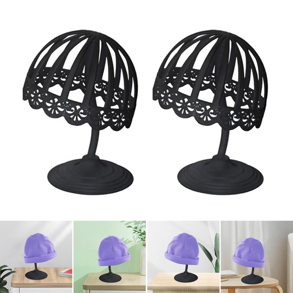 2 Pieces Decorative Children Hat Rack Organizer Detachable Durable Stylish Sturdy Caps Storage Rack for Kids Checkroom Shops Showing Adults Black 40cm Black 50cm