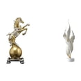 thumbnail image 1 of 2 Pieces Decorative Figurine Modern Sculpture Tabletop Statue Delicate Styling for Desktop Centerpiece Shelf Decoration, 1 of 8