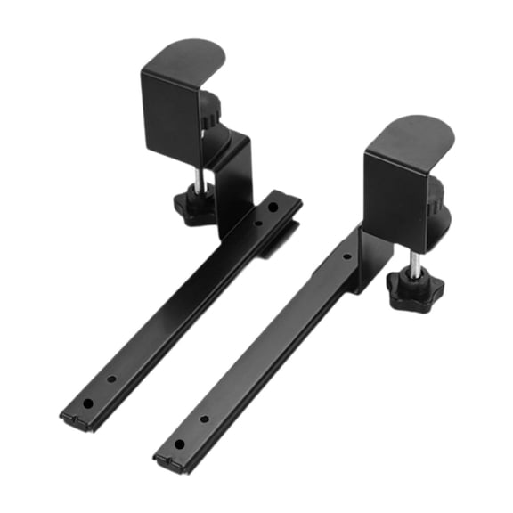 2 Pieces Desk Extender Clamp Keyboard Tray Drawer Slides Heavy Duty Side Mount for Desktops Up to 5cm Thick