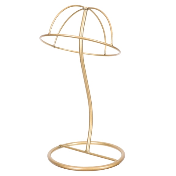 2 Pieces Displaying Rack Hat Stands for Single Holder Man Child Golden