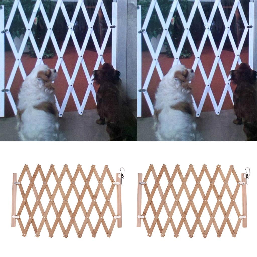 2 Pieces Dog Gate - Indoor pet animal , Expandable to 40"", Extra Wide, Pressure Mounted, Walls, Stairs. Large Dogs. Wood Dog Gate