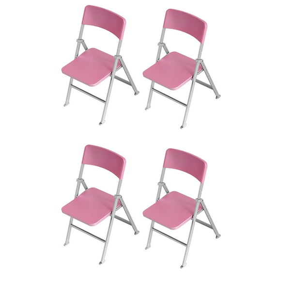 2 Pieces Doll House Folding Chair Dollhouse Child