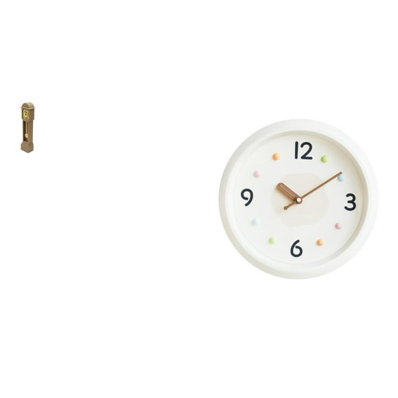 2 Pieces Dollhouse Floor Clock Miniature Furniture Wall Clock PLA Material Decorative for Home Office Living Room Study