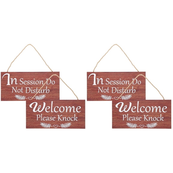 2 Pieces Door Sign in Session Letter Office Meeting Disturbance Prevention