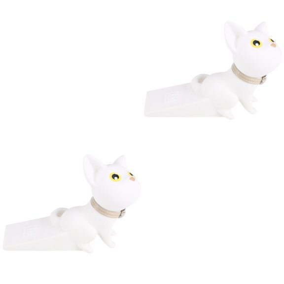 2 Pieces Door Wedge Cat Donut Tunnel Bed Prop Litter White