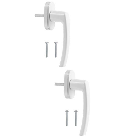 HEALEEP Durable White Window Handle with Lock, Perfect for Household, 2Pcs