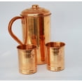 thumbnail image 1 of 2 Pieces Drinking Water Glasses With 1 Copper Pitcher Jug , The Great Ayurveda Product, 1 of 1