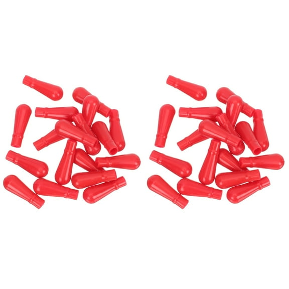 2 Pieces Dropper Silicone Cap Water Droppers Bulb Red Light