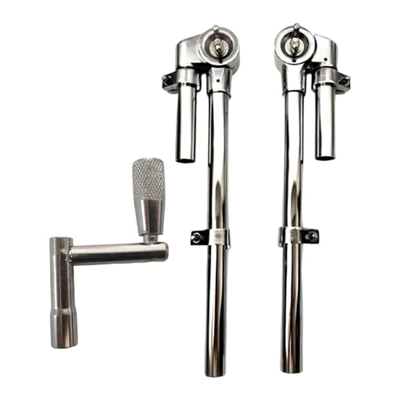 2 Pieces Drum Holder Tom Drum Mount Brackets Cymbal Stand Metal Construction for Percussion Drum Sets Studio Performance