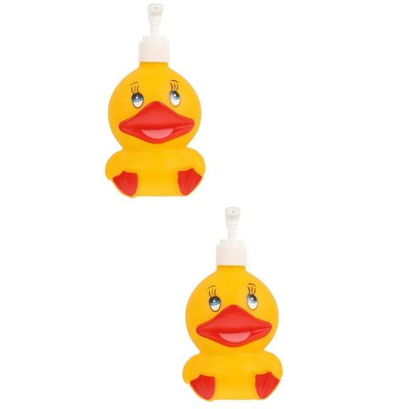 2 Pieces Duck Soap Dispenser Novelty Cartoon Lotion Travel Bottle