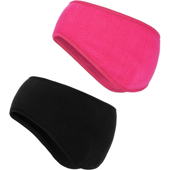 2 Pieces Ear Warmer Headbands Fleece Winter ear muffs for Adult Winter Using