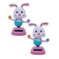 thumbnail image 1 of 2 Pieces Easter Rabbit Solar Dancing Toys Bunnies Car Dancer Doll Cute Rabbit with Eggs Car Windowsill Decor Toys SunCatcher Car Desk Decor, 1 of 1