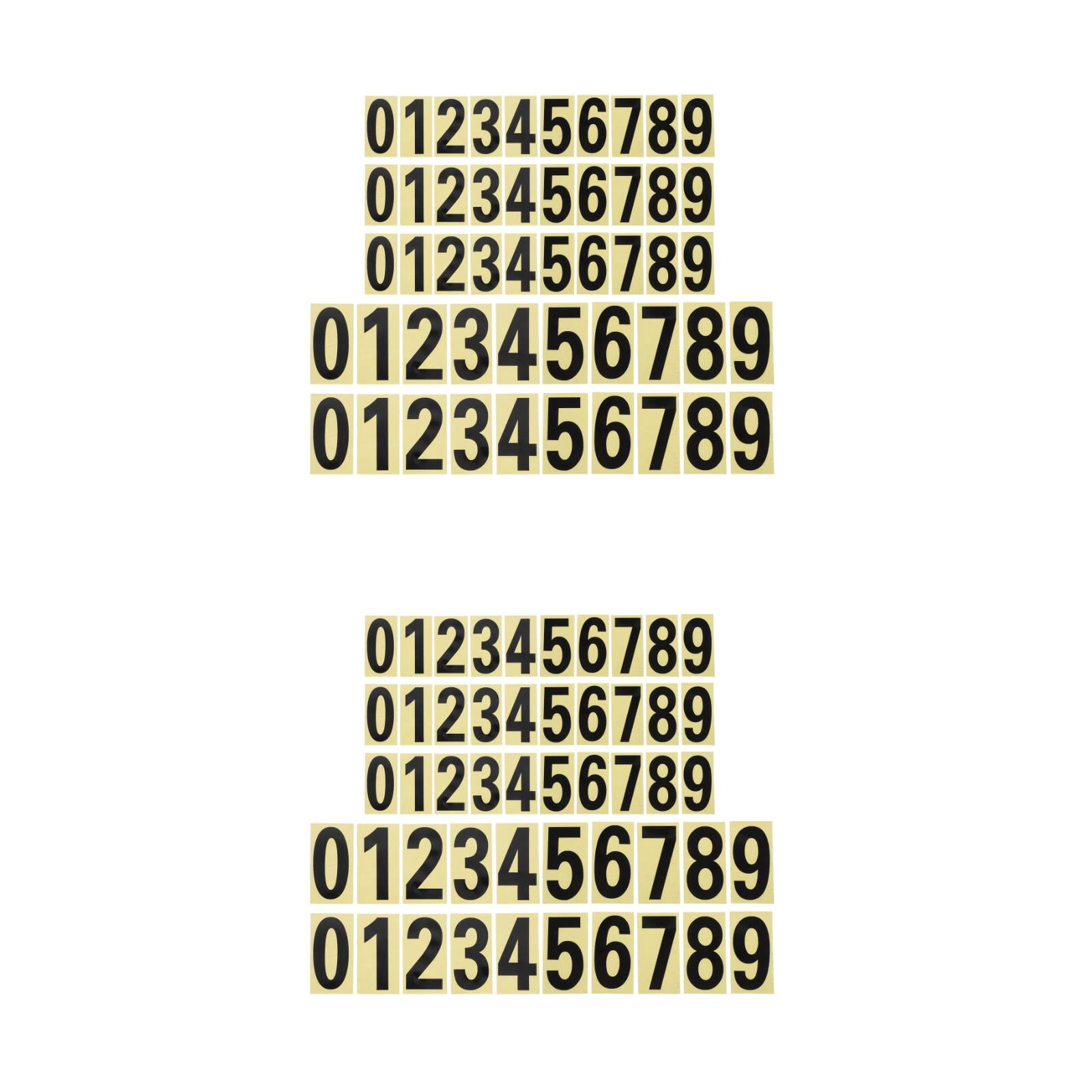 2 Pieces Email Digital Sticker White Numbers Mailboxes Waterproof ...