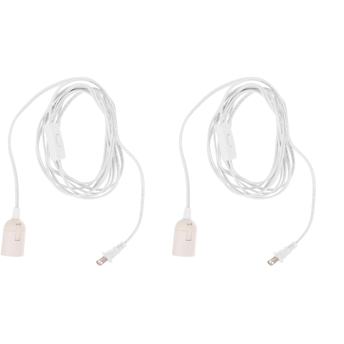 2 Pieces Extension Cord Light Bulb Modern Pendant Lights Fixture with