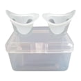 thumbnail image 1 of 2 Pieces Eye Flush Cups Eye Bath Kit Eye Cleansing Tool Reusable with Portable Case for Lens Wearers Screen Users, 1 of 9