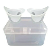 2 Pieces Eye Wash Cups Eye Cleaning Cup Eye Rinse Cup Soft Silicone Eye Shaped Rim for Women Men Elderly Daily Care