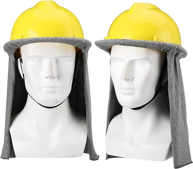 2 Pieces FR Hard Hat Flame Resistant Hard Hat Liner Neck Shade Sun