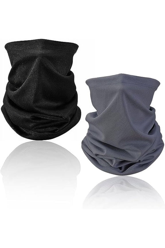 2 Pieces Face Cover Neck Gaiter Mask,Neck Gaiter Face Scarf Mask, Sun Protection Thin Breathable Neck Gaiter for Men Women Cycling Running